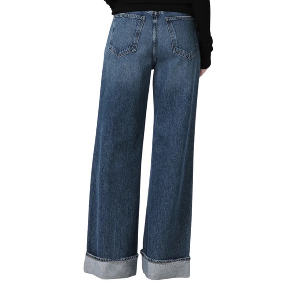 NWT AGOLDE Dame Wide-Leg Jeans Control Medium Wash Blue 29 - Picture 11 of 12